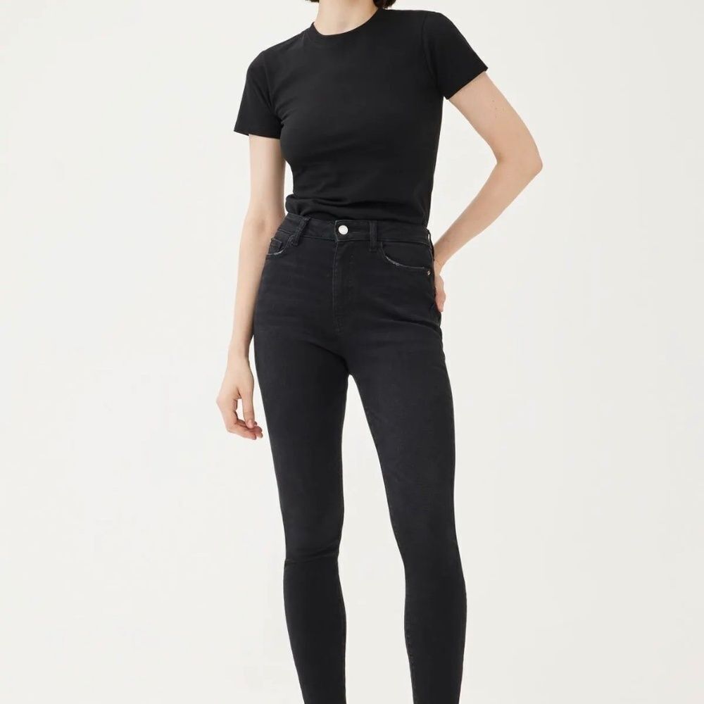 Warp + Weft MXP Milan Black High Rise Skinny Jeans Sz 00/24
